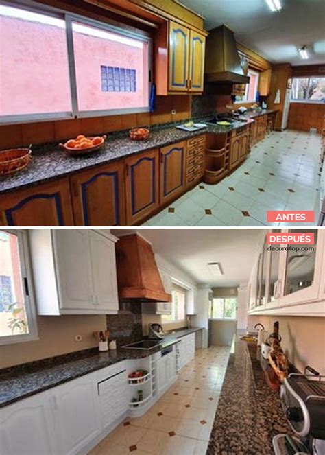 20 Cocinas Antes y Después cambios increíbles con PINTURA