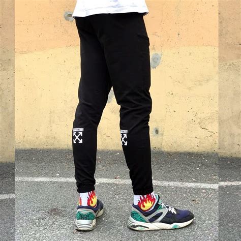 BrendShop - Спортивные штаны в стиле Off White X черные...