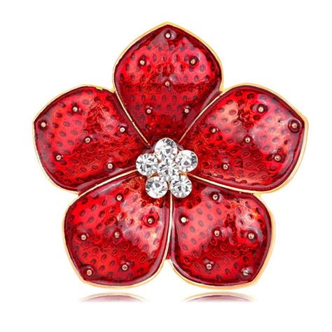 Trendy Brooches Broche New Design Fashion Enamel Poppy Flower Brooch ...