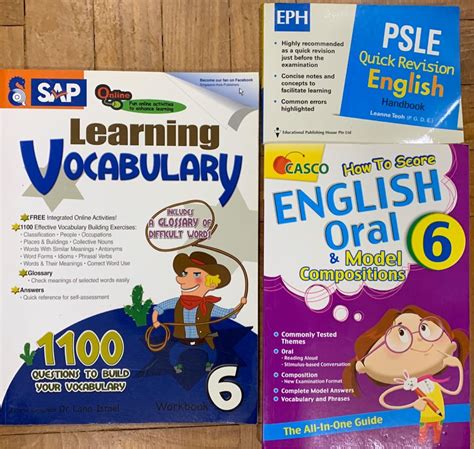 Three P6 Psle English Books For 10 Hobbies And Toys Books And Magazines