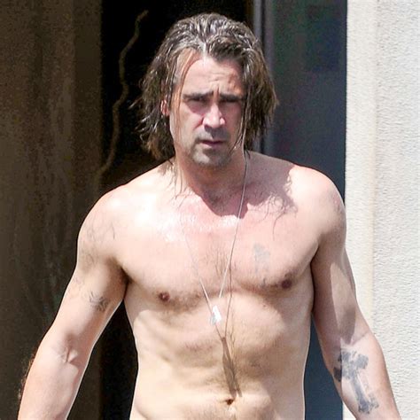 Colin Farrell Goes Shirtless Shows Off Hot Body After Yoga E Online Uk