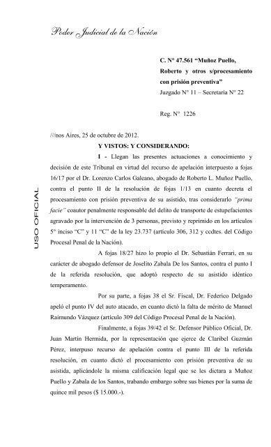 Poder Judicial De La Nación Revista Pensamiento Penal