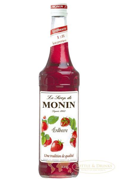 Monin Erdbeer Sirup Liter Bottle Drinks Whisky Rum