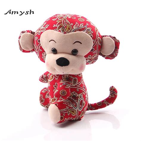 Amysh HOT Toys Chinese Style Cute Monkey Plush Toy Lucky Monkey Soft Stuffed Doll Cm Size