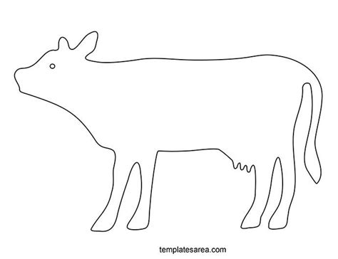 The Outline Of A Cow Is Shown In Black And White