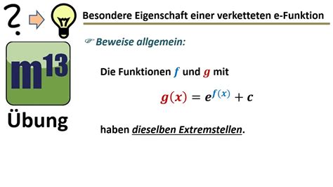 Besondere Eigenschaft Einer Verketteten E Funktion Nachweisen YouTube