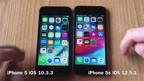 Iphone 5 Ios 10 3 3 Vs Iphone 5s Ios 12 5 1 Speed Comparison Youtube