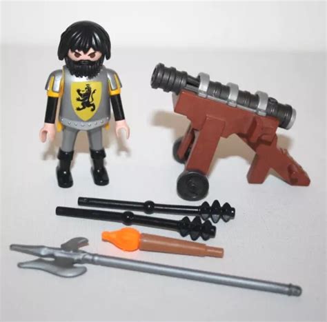 Playmobil Special Canonnier Des Chevaliers Du Lion Noir Moyen Age