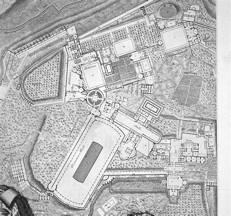 SH Archive - Aerial view map of Villa Adriana by Battista Piranesi ...