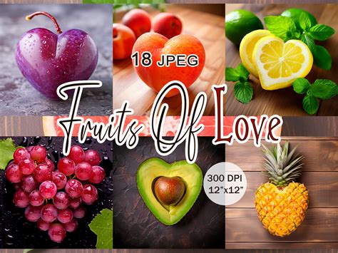 Fruits of LOVE Art JPEG Bundle Graphic by FantasyDreamWorld · Creative