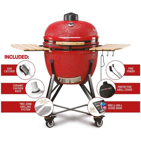 Buy Kamado Bono Limited 25 Inch Ceramic BBQ Grill Red Online