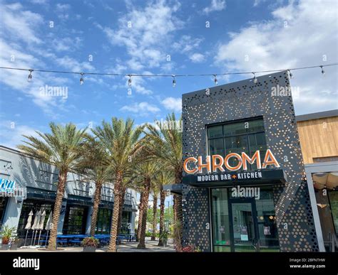 Orlando, FL/USA-4/11/20: The exterior of the small plate modern ...