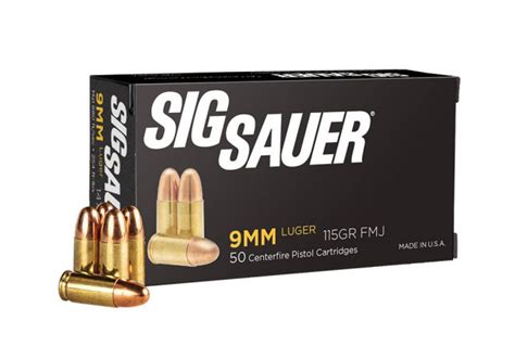 Sig Sauer Ammunition Elite Ball Mm Gr Fmj Box Of