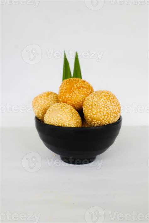 Onde Onde Or Sesame Ball Or Jian Dui Is Fried Chinese Pastry Made From