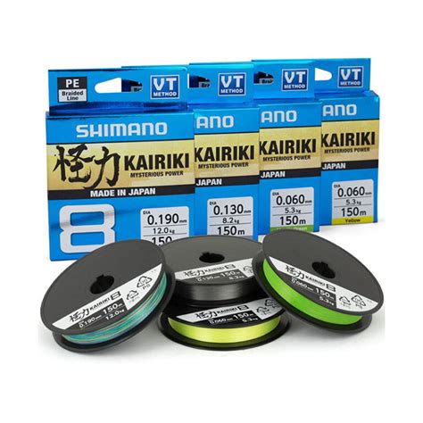 Nöör SHIMANO Kairiki X8 150m 0 42mm 46 7kg M Green Voblafishing