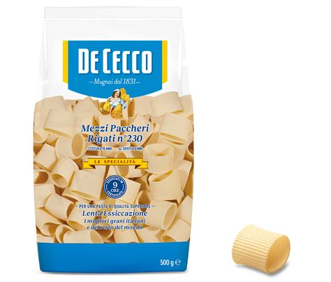 Mezzi Paccheri Rigati N 230 Pasta De Cecco