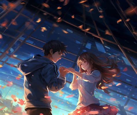 Premium AI Image | A beautiful anime couple Dancing