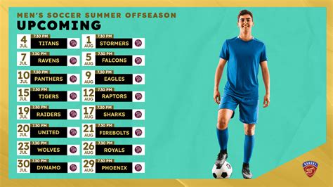 Men's Soccer Offseason Fixtures Template - Kickly