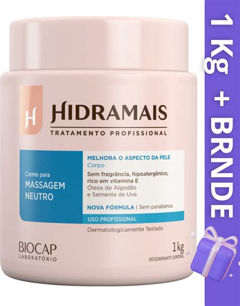 Kit Creme Corporal Neutro Pós Operatório Gravidez Hidramais 2 Uni 1kg