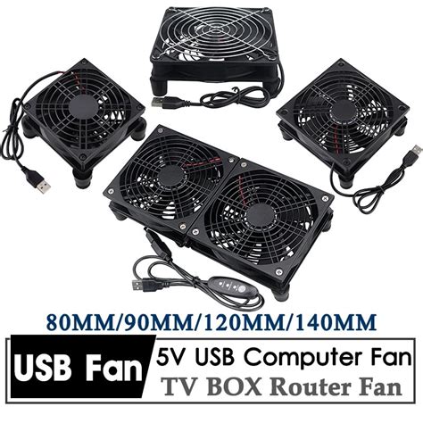 Gdstime Router Cooling Fan Dc 5v Usb 80mm 92mm 120mm 140mm Diy Wireless