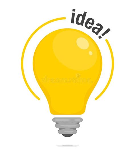 Glühlampe Der Idee Gelbe Glühende Glühlampe Symbol Der Idee Der Lösung