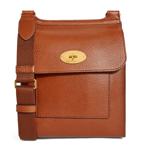 Mens Mulberry Gold Anthony Messenger Bag Harrods UK