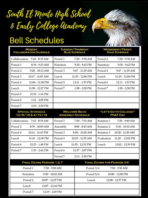 Our School Bell Schedule