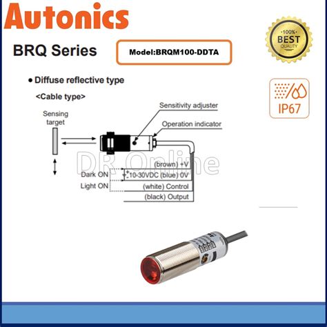 Autonics Photo Electric Sensor Brqm Ddta Vdc Dif Reflective