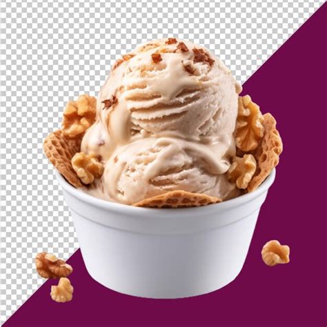 Premium PSD Psd And Png Tasty Crunchy Walnuts Icecream Isolated On A