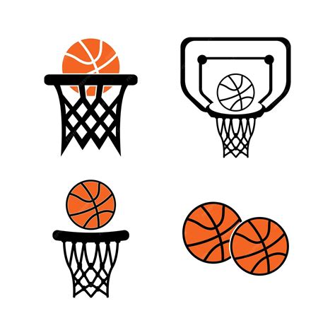 premium vector basketball hoop icon vector illustration logo template