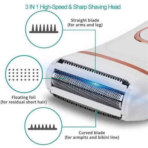 Rasoir électrique indolore pour femmes Tondeuse à poil et bikini rasoir électrique