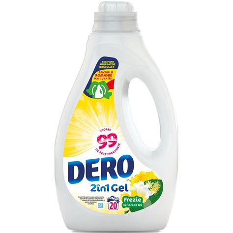 Detergent Lichid Automat Pentru Rufe DERO 2in1 Gel Frezie Si Flori De