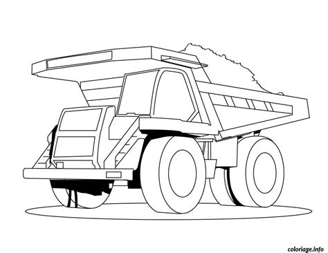 Coloriage Dessin Camion Benne Jecolorie