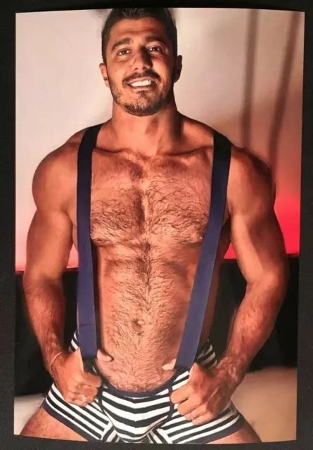 PHOTO HOT SEXY Stud Muscular Hunk Shirtless Male Hairy Chest Man 4x6 Picture 4 73 PicClick UK
