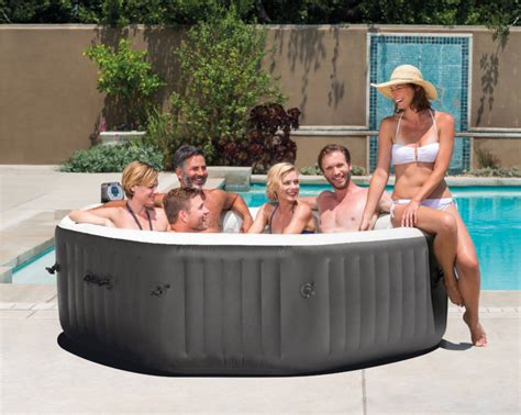Intex Hot Tub With Cover 6 Person Octagonal Portable Inflatable Spa For Sale From United States