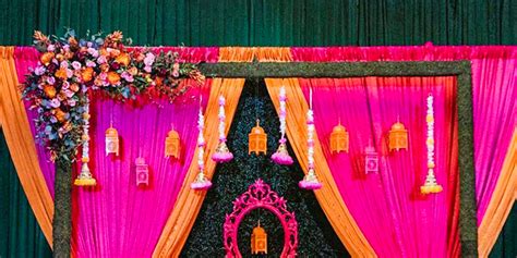 Simple Stage Decoration For Mehndi Function Shelly Lighting