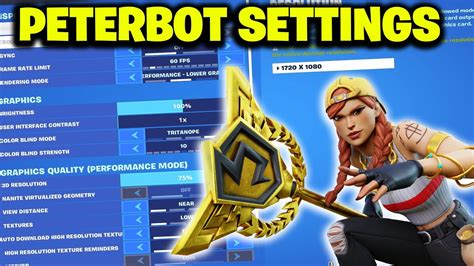 Trying Out The BEST PRO Fortnite Player Settings Peterbot Settings