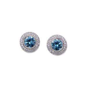 Blue Zircon Earrings - Jewelry Designs