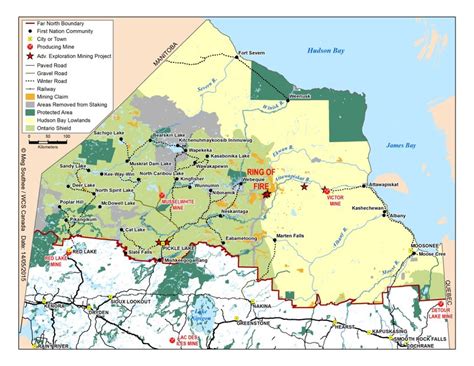 Ontarios Far North Region And The Ring Of Fire Sub Region Including