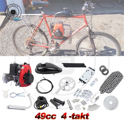 Samger 4 Hub Benzin Motor 49cc Pull Start Benzin Fahrrad Motor Kit