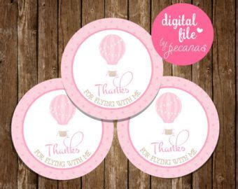 Hot Air Balloon Favor Tags Pink Air Balloon Tags Pink Balloon Thank You Tags Aerostatic