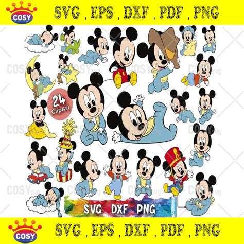 Disney Babies Svg Bundle Disney Svg Baby Mickey Svg