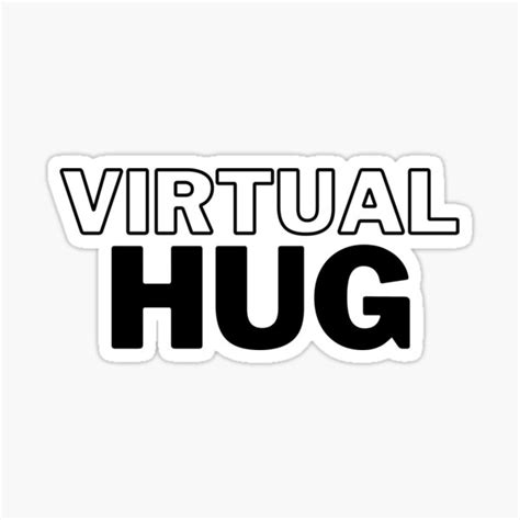 "virtual hug" Sticker for Sale by world-arabia | Redbubble