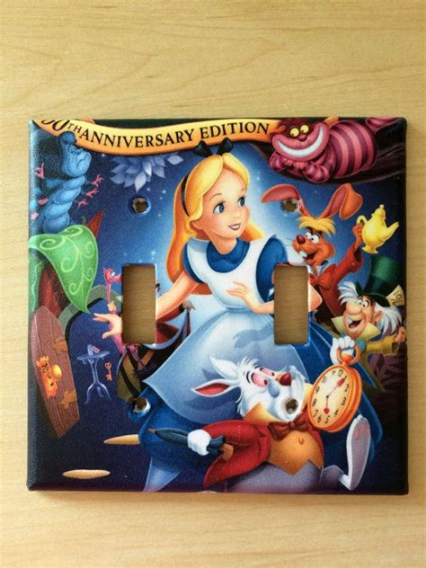 Disney Alice In Wonderland Light Switch Plate Cover Etsy Light Switch Plate Cover Alice In