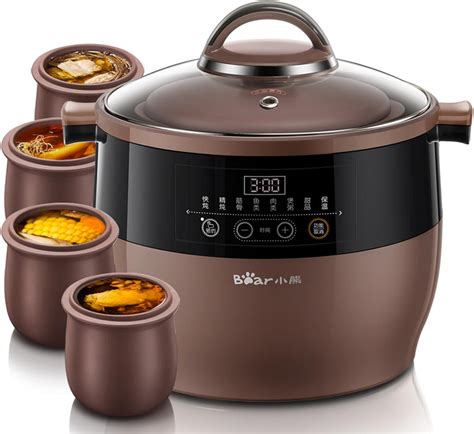 Electric Stew Pot 45l Multi Function Ceramic Inner Slow Cookers 95h