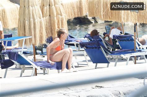 Toni Collette Rocks An Orange Bikini For A Sexy Seaside Getaway In Ischia AZNude