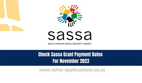 Check Sassa Grant Payment Dates For November