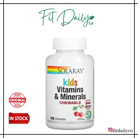 Jual Solaray Kids Vitamin Mineral 120 Chewable Children Multivitamin ...