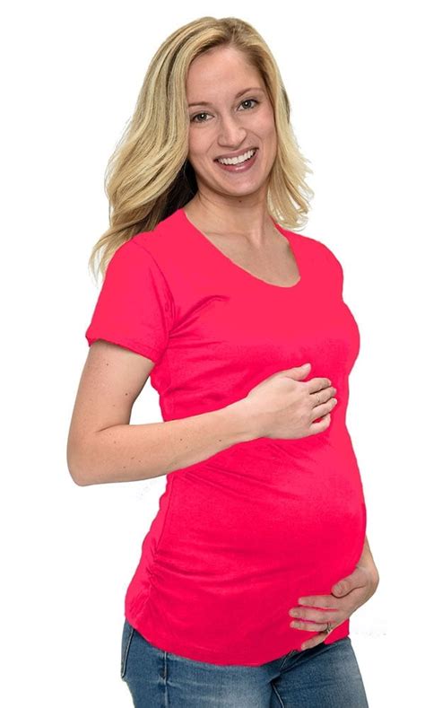 Monag Short Sleeve Ruched Side Maternity T Shirt