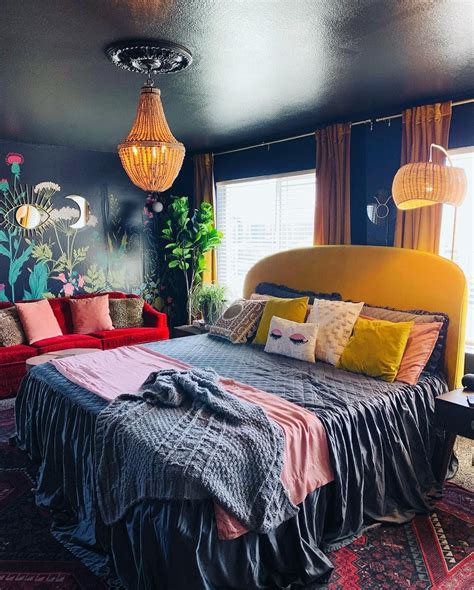 Moody Eclectic Bedroom Maximalist Decor Bedroom Bohemian Bedroom